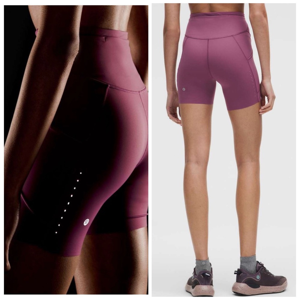 Lululemon Fast and Free High-Rise Short 6" Pockets Lavender Lux  Size 4
